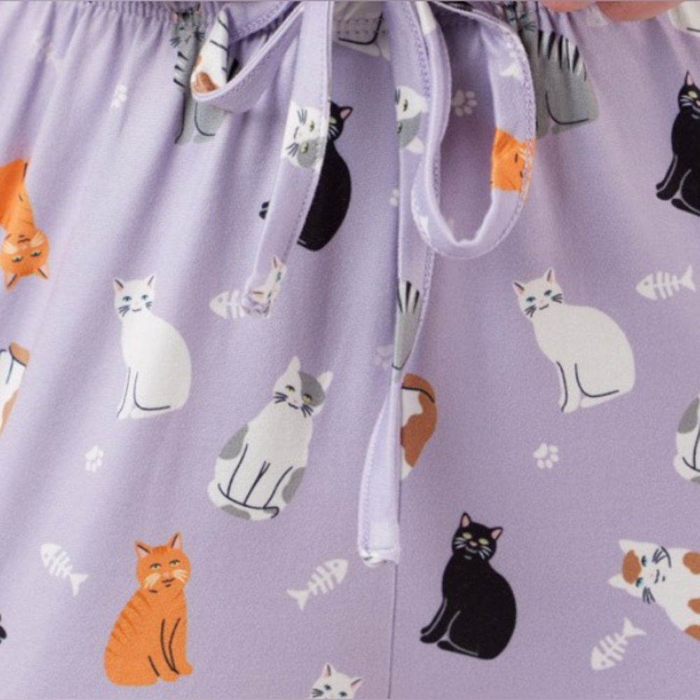 NWOT Woman Cat Print Pajama Pants